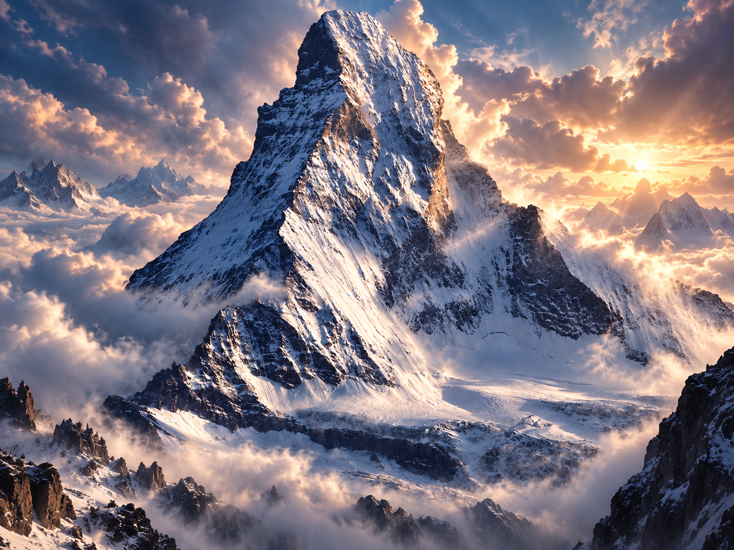 Matterhorn con fantasy matte painting