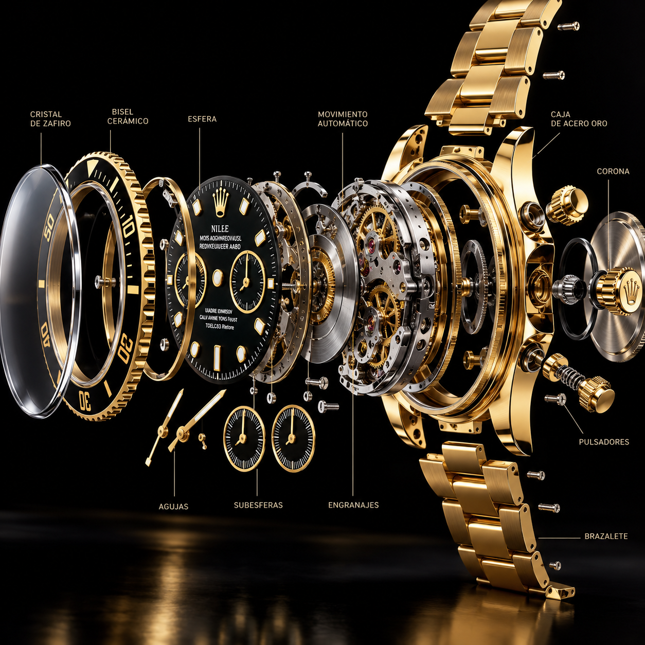 Reloj con combinación avanzada de comandos