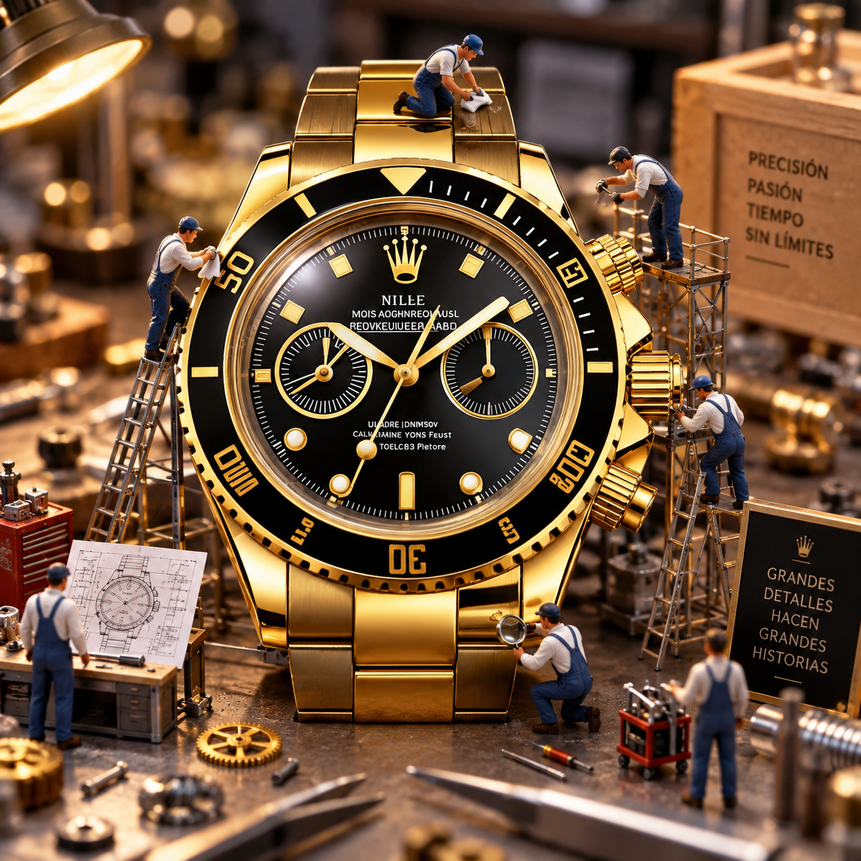 Reloj como miniature diorama
