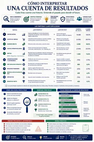 Infografía sobre Cómo Interpretar una Cuenta de Resultados