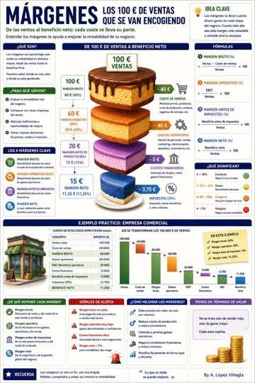 Infografía sobre Márgenes de Rentabilidad