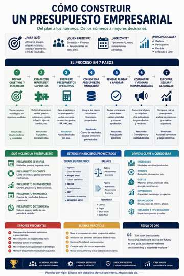 Infografía sobre Cómo Construir un Presupuesto Empresarial
