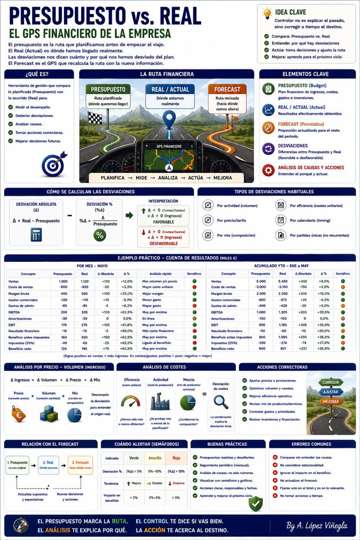 Infografía sobre Presupuesto vs Real
