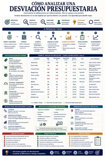 Infografía sobre Cómo Analizar una Desviación Presupuestaria