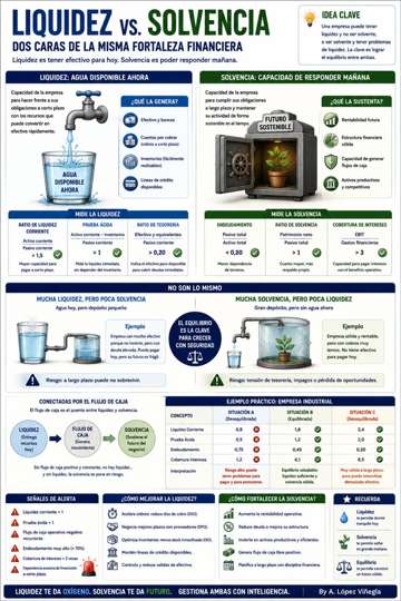 Infografía sobre Liquidez vs Solvencia