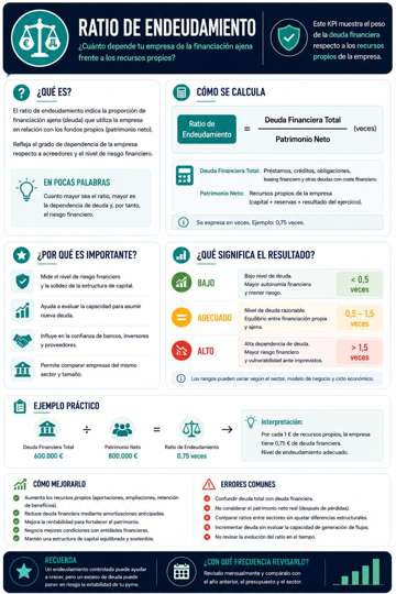 Infografía sobre Ratio de Endeudamiento