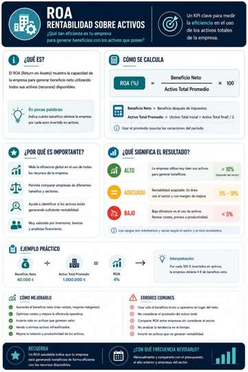 Infografía sobre ROA · Rentabilidad sobre Activos