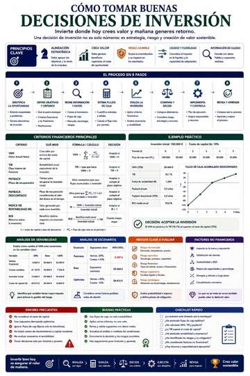 Infografía sobre Cómo Tomar Buenas Decisiones de Inversión