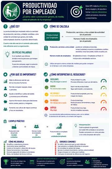 Infografía sobre Productividad por Empleado